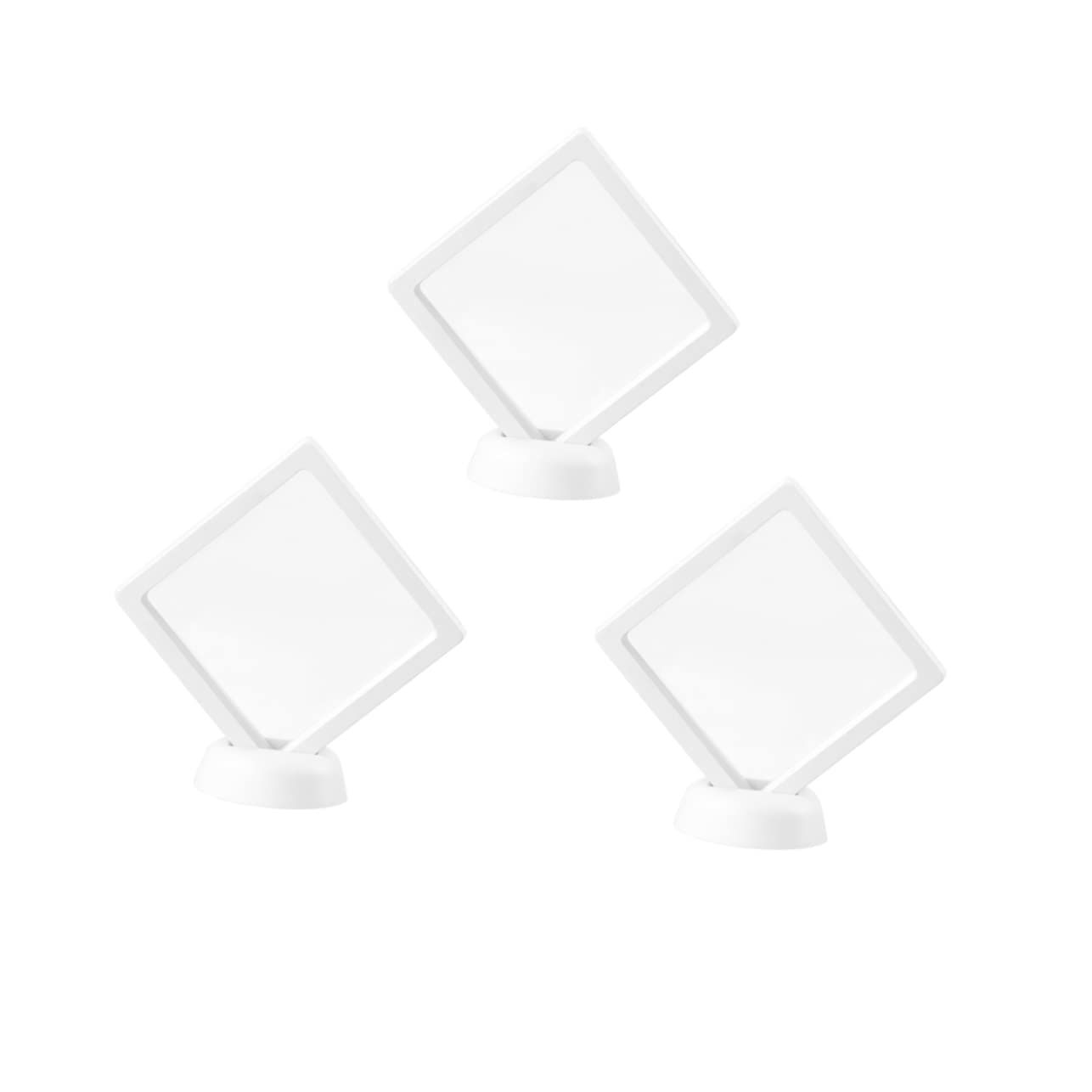 BESPORTBLE Jewelry Display Box Floating Design Manicure Display Case 3pcs Square for Store Home