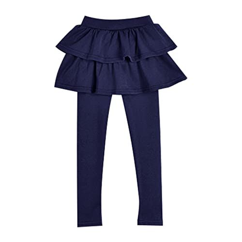 Kids Girls School Clothes Pants Leggings with Skirts Pull On Warm Solid Ruffle Tutu Leggings with Skirt School Clothes