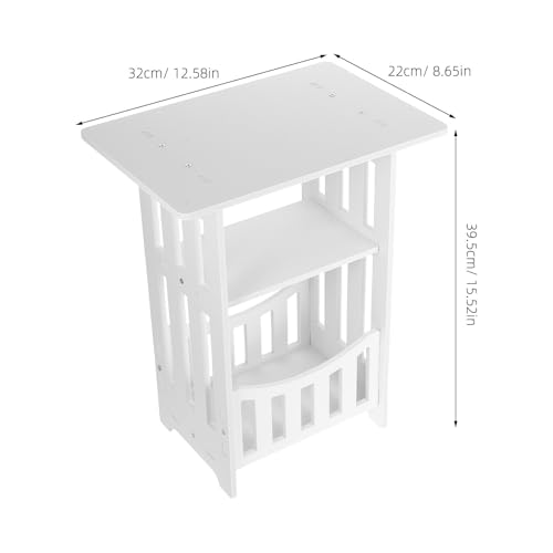 Mesa auxiliar para sofá y dormitorio moderna en color blanco 4