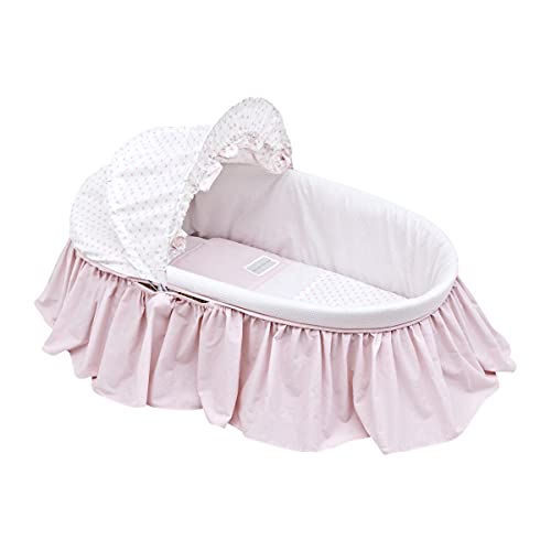 Cambrass Couffin à Volants + Capote Star Rose 47 X 84 cm