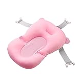 El paquete incluye: obtendrá una almohadilla de baño de bebé rosa de 56 x 40 cm.