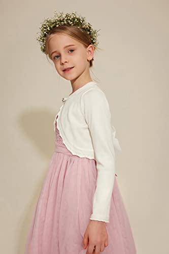 Danna Belle Girls Cardigan Sweaters Long Sleeve Shrug Bolero for Girls Size 3-124