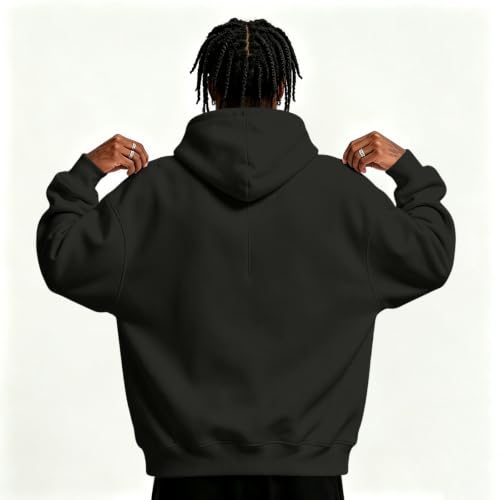 Hooded Sweatshirt Men Fleece Quarter Zip Hooded Hoodie Sweat Shirt - image 8
