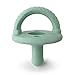 Itzy Ritzy Silicone Pacifiers for Newborn - Itzy Soother Pacifiers Feature Collapsible Handle & Two Air Holes for Added Safety; For Ages Newborn and Up, Set of 2 in Mint & White