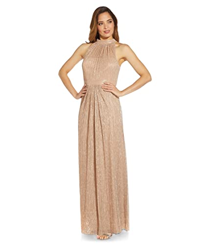 Image of Adrianna Papell Women's Metallic Mesh Gown