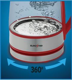 Hervidor de vidrio EUROSTAR 1.2L rojo miniatura 4