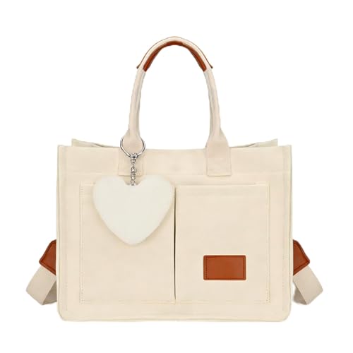 Sac fourre-tout en toile pour femme écru grand format cabas