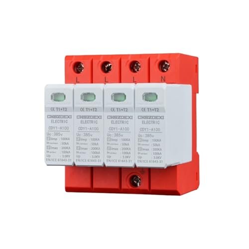 Protección total de red eléctrica con pararrayos 10/350us Clase I T1 4P-100KA para edificios