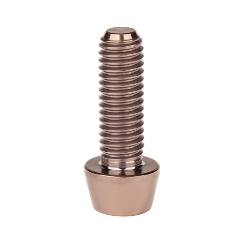 Image of Titanium Ti Bolt M5x9 16 18 20 25 30 35 40 45 50 55 60mm Tapered Head Screws Pack of 4 (M5x20mm, Bronze)