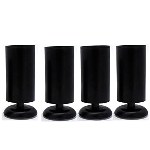 Pieds de lit télescopiques noirs de 18 à 25 cm réglables pour meubles de bricolage lot de 4