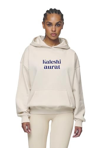 Image of Besick Cotton Warm Hooded Neck Pullover Calm Aadmi Kaleshi Aurat Printed Couple Hoodies