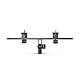 Gravity MS STB 01 PRO - Stereo- Mikrofonschiene mit stufenloser Einstellung, 60 bis 290 mm, schwarz