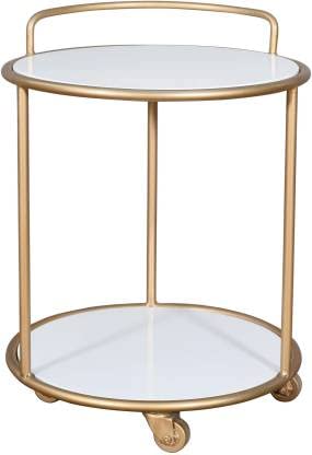 Priti Multipurpose Kitchen Serving Trolley - Golden and White