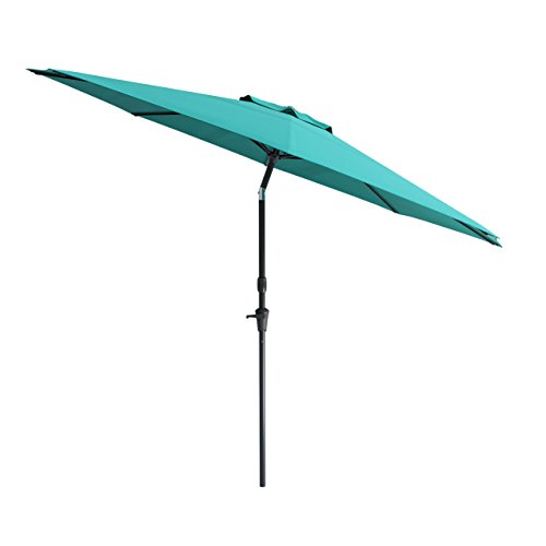 Corliving Wind Resistant Tilting 10' Patio Umbrella In Blue #TOP6