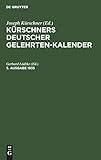 Kürschners Deutscher Gelehrten-Kalender. 5. Ausgabe 1935 (German Edition)