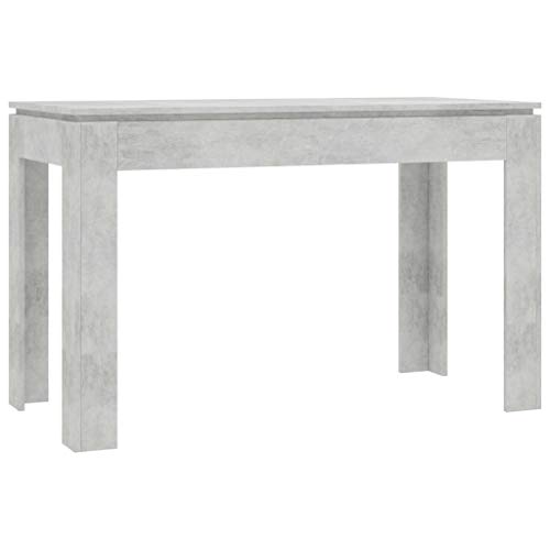 vidaXL Table de Salle à Manger Table à Dîner Table de Cuisine Table de Repas Meuble à Dîner Maison Intérieur Gris Béton 120x60x76 cm Aggloméré