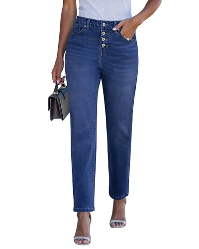Luvamia High Waisted Straight Leg Jeans for Women