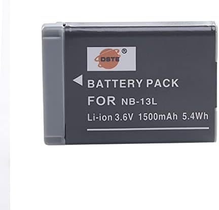 DSTE NB-13L NB13L Li-Ion Battery Compatible with Canon PowerShot G5X, G7X, G9X, G5 X Mark II, G7X Mark II, G9X Mark II, SX740 HS, SX720 HS, SX620 HS