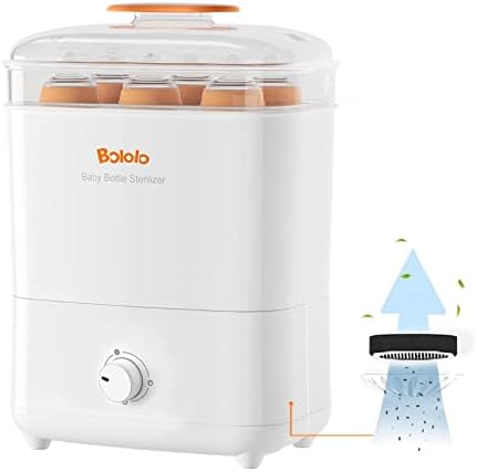 BOLOLO Baby Bottle and Pacifier Electric Steam Sterilizer and Dryer,HEPA Filter, Sanitizer, Breast Pump Parts, Huge Capacity for 12 Bottles, Easy Clean…