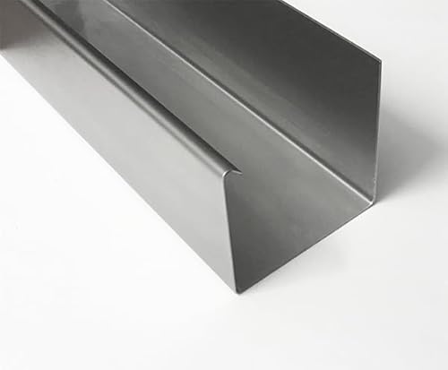 Versandmetall Regenrinne P1 Kastenrinne aus Edelstahl 1.4301 außen Schliff K320 Länge 1000 mm, Blechstärke 1,5mm (axcxb 30x40x40 mm)