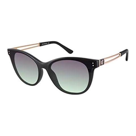 Rocawear R3317 Retro UV400 Protective Cat Eye Sunglasses. Gifts for Women with Flair, 57 mm, Black Cover