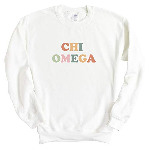 Chi O Chi Omega Bright and Colorful Sorority Crewneck Sweatshirt