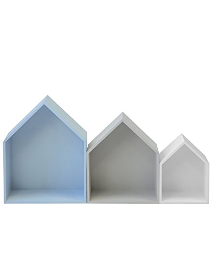 13Casa Maison B3 Lot de 3 étagères en MDF Gris Clair 37,5 x 29 x 12 cm Cover