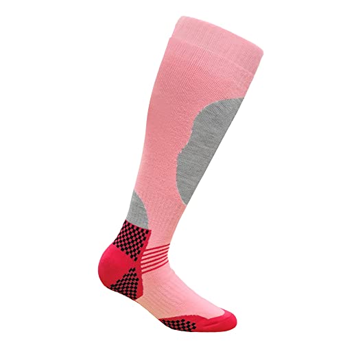 i-Smalls 1 paire de chaussettes de ski thermiques pour femme - 37 à 43 - Ultra douces et rembourrées, rose, ^ Cover