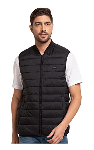 Image of Spykar Men's Polyester Solid Regular Jacket (MJK02BBSL094)