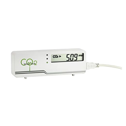 TFA Dostmann CO2-Monitor AIRCO2NTROL MINI, 31.5006.02, LED Ampelanzeige, CO2 Überwachung, Luftgütemonitor, mit USB Kabel, weiß