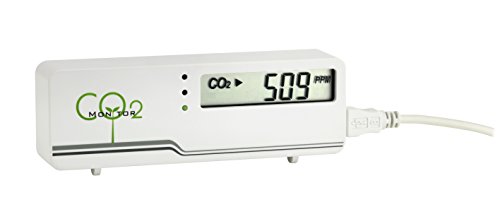 TFA Dostmann CO2-Monitor AIRCO2NTROL MINI, 31.5006.02, LED Ampelanzeige, CO2 Überwachung, Luftgütemonitor, mit USB Kabel, weiß