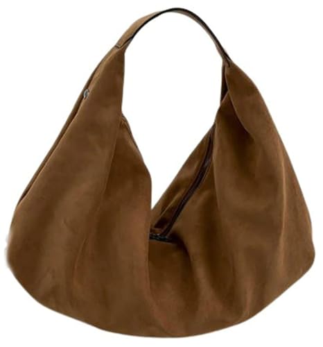 Faux Suede Tote Bags for Women Vintage Suede Slouchy Hobo Bag Shoulder Handbag Leather Underarm Purse Top Handle Handbag 2025