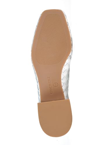 Kenneth Cole New York Women's Birdie Pump, Silver Woven Leather, 9.54