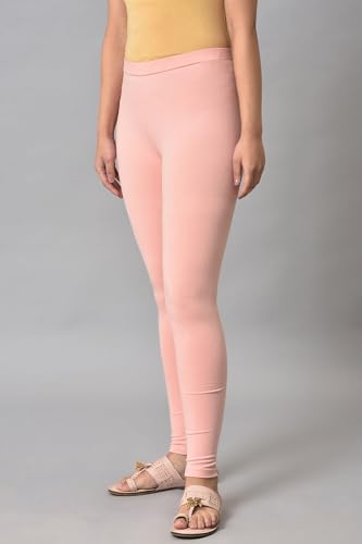 Image of W for Woman Women's Regular Fit High Rise Coral Cotton Jersey Tights