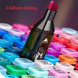 SINGARO 48 Pcs Dual Tip Markers Colorful Art Markers,Sketch Pens Colours,Carrying Case For painting Sketching Calligraphy Drawing,Twin Head Permanet Colouring Marker Pen (Modern, 48, count) 1