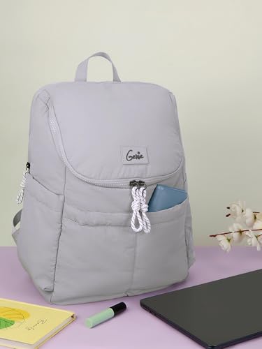 Image of Genie Plushpack Casual Backpack For Girls |15 Inch-27 Litres With 2 Compartments with Laptop, Multiple Pockets, Trolley Sleeve And Organizer |Best For Laptop, Makeup & College /Work Must-Haves