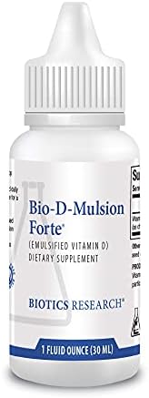 BIOTICS Research Bio D Mulsion Forte Vitamin D3 Liquid Drops 50 for Best Absorption, Strengthens Bones, Supports The Immune System, Cardiovascular System