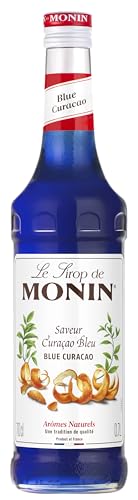 MONIN Premium Blue Curacao Syrup 700ml for Cocktails and Mocktails. Vegan-Friendly Allergen-Free 100% Natural Flavours