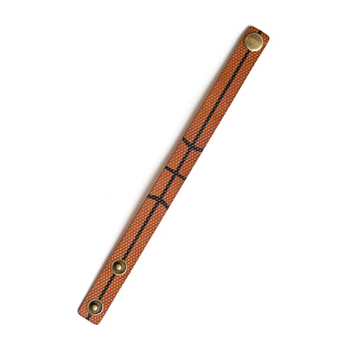 ChalkTalkSPORTS Authentic Basketball Leather Bracelet | Basketball Jewelry