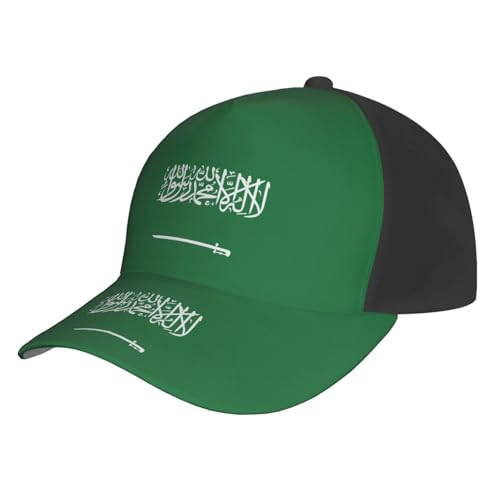 KLJnmbb Drapeau de l'Arabie Saoudite - Casquette de baseball polyvalente - Pour homme et femme - Protection solaire - Toutes saisons, Noir , Taille unique