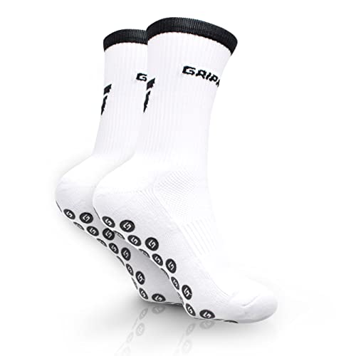 GRIPMODE unisex sports socks, white (size 39-45) I Football and sports socks I Made for comfort, improved power transmission and maximum mobility