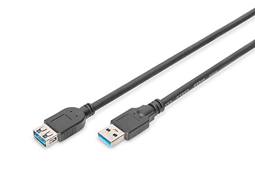 ASSMANN Electronic AK-300203-018-S câble USB 1,8 m USB A Noir - Câbles USB (1,8 m, USB A, USB A, 3.0 (3.1 Gen 1), Male connector / Female connector, Noir)