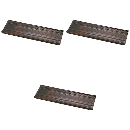 Set of 3 (A) Driftwood Plate, Tochi-nuri (Large), 15.7 x 4.6 x 0.9 inches (40 x 11.8 x 2.4 cm), Resin Serving Machine, ABS Resin, Setomonohonpo