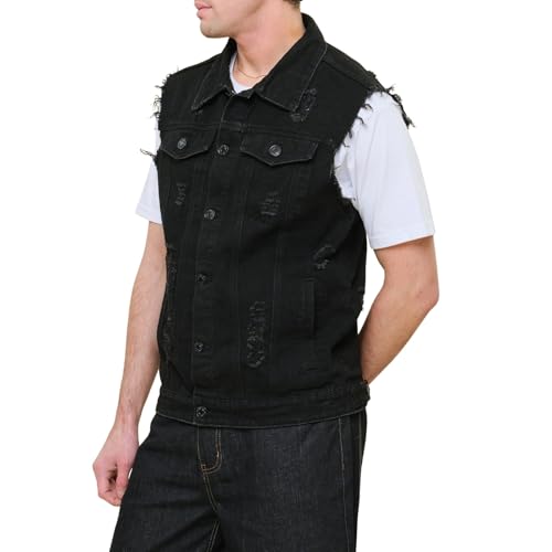Image of VICTORIOUS Rocker Denim Jean Vest Jacket