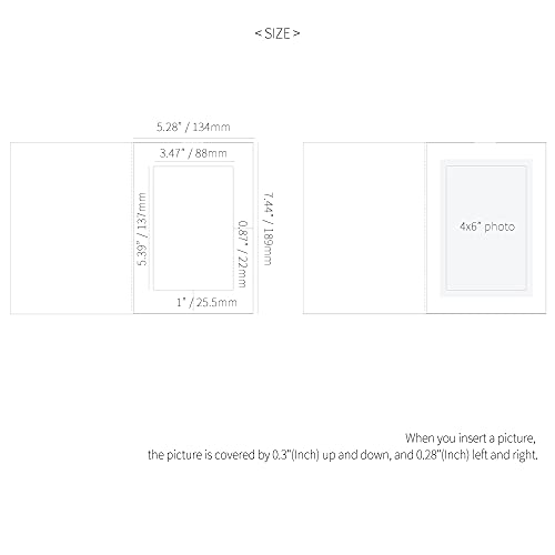 Monolike Paper Frame Photo Card, Line 100P Set - 4X6 Inch Picture Frame Note Card, Greeting Cards, Assorted Happy Birthday, Thank You #TOP1