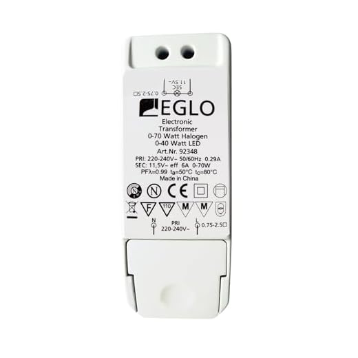 EGLO Trafo, Halogen-LED-Trafo, Transformator für LED: 0-40 Watt, Halogen: 0-70 Watt, Treiber dimmbar