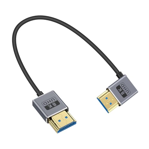 Duttek L��HDMI 2.1�P�[�u���Z�� 1�t�B�[�g/30cm (48Gbps�A8K@60Hz�A4K@240Hz) �V���[�g�E����HDMI�I�X�I�X�ϊ��P�[�u��OD2.5mm�A�����^/�����A�_�C�i�~�b�NHDR�AeARC�Ή��AGH5S�APS5�AXbox 