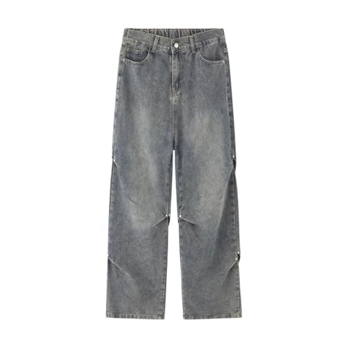 Men’S Low Waist Washed Jeans Regular Fit Straight Leg Denim Pants Casual Style Zipper Fly Pockets Jeans3