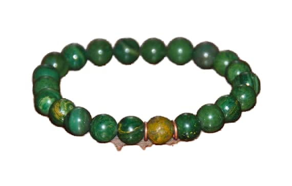 Bracelet de jade africain 8mm le cadeau idéal de 7 pouces pour homme et femme