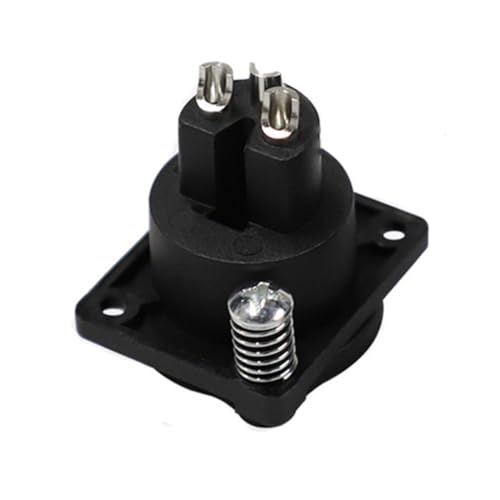 QLXHBOT XLR Female Jack Panel Mount 3-Pin for Microphone Connector Adapter Converter Audio Speaker with Waterproof Cover 6Pcs